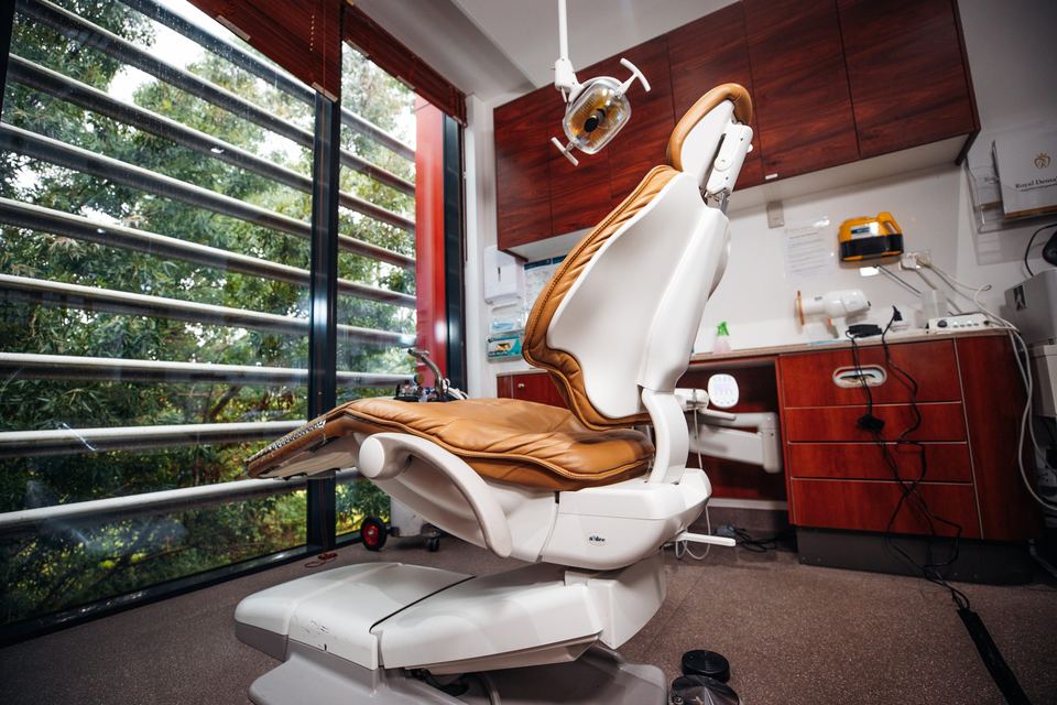 Dental chair in a treatment room